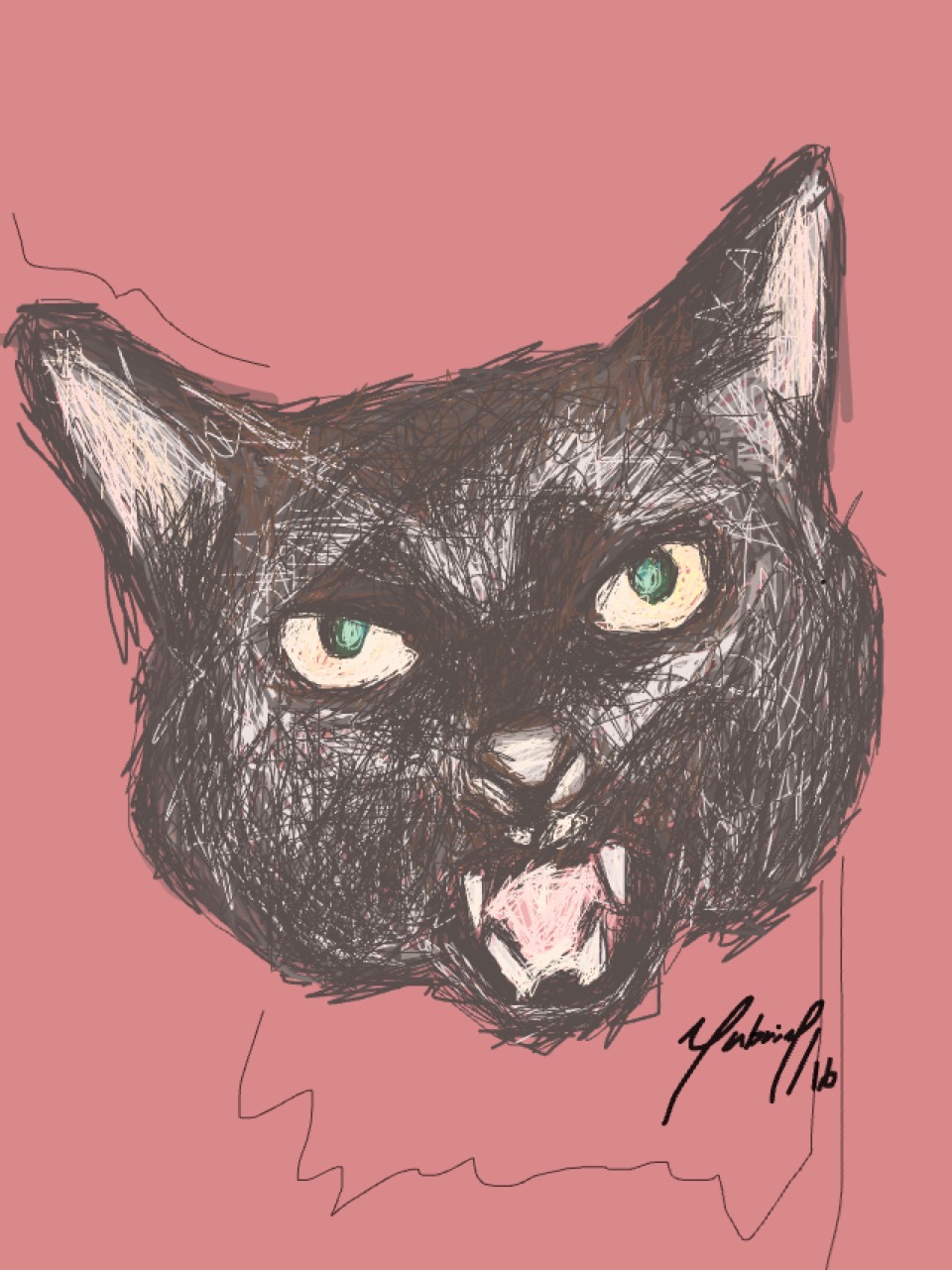 Digital Artwork - Digital Cat